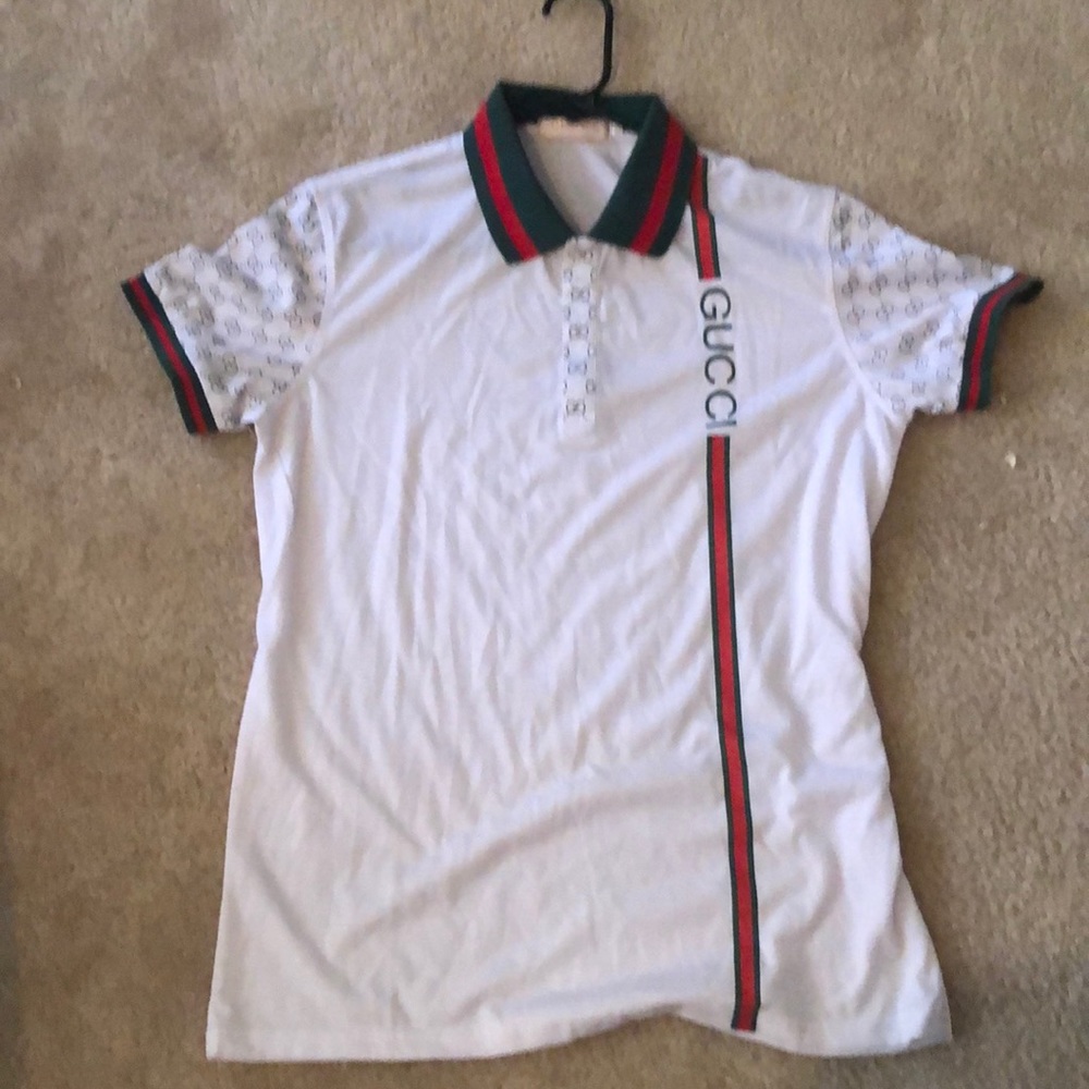 White Gucci Polo shirt *rare*